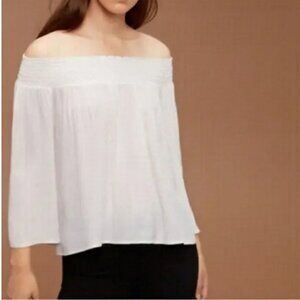 Aritzia Talula Off Shoulder Marcilly Blouse Champagne Sz S
